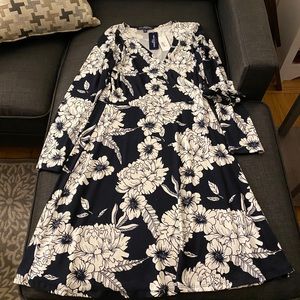 Navy floral dress